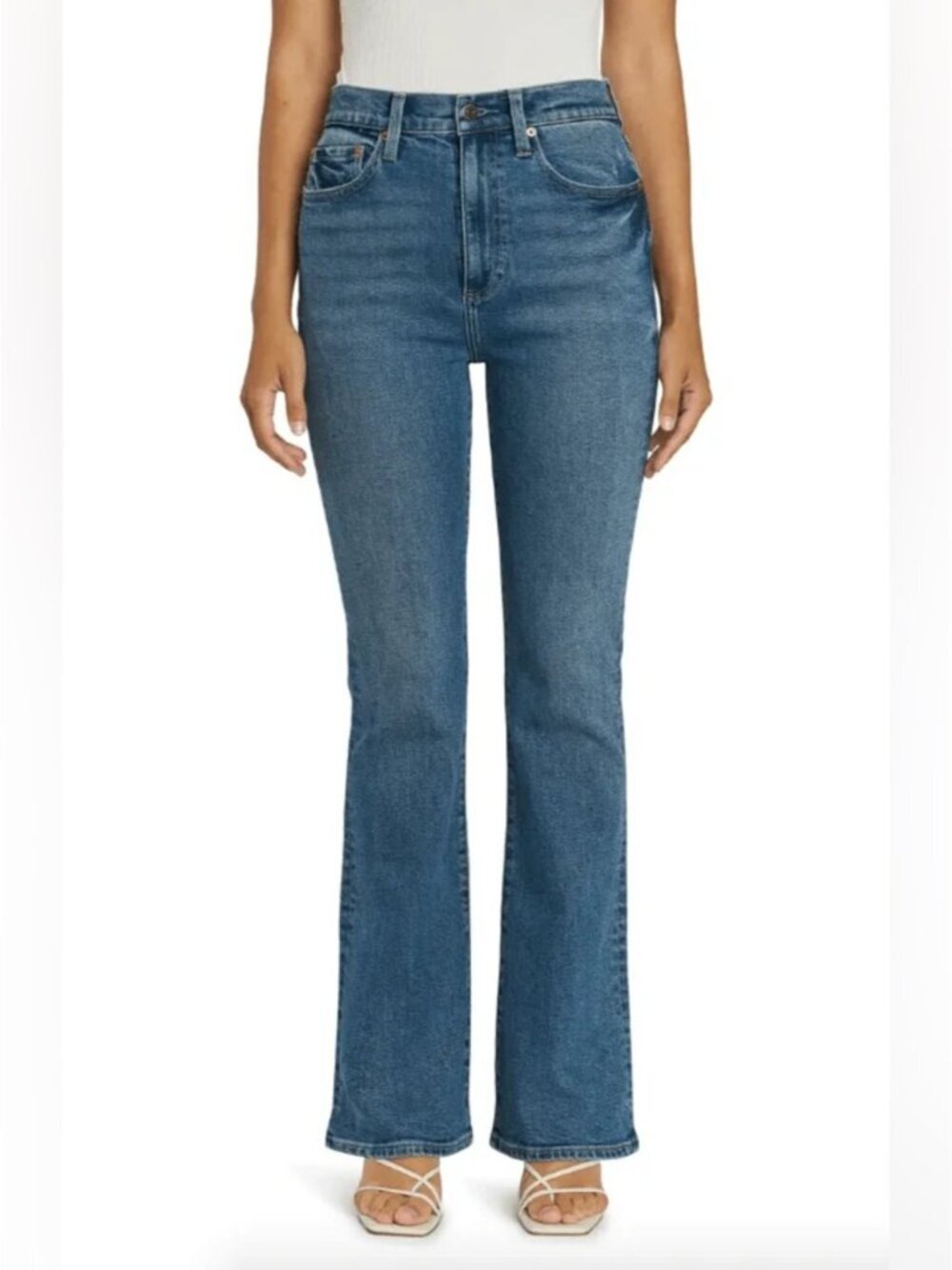 Pistola Dana High Rise Flare Jeans Hyde Blue Wash Women’s 31 - Picture 3 of 14